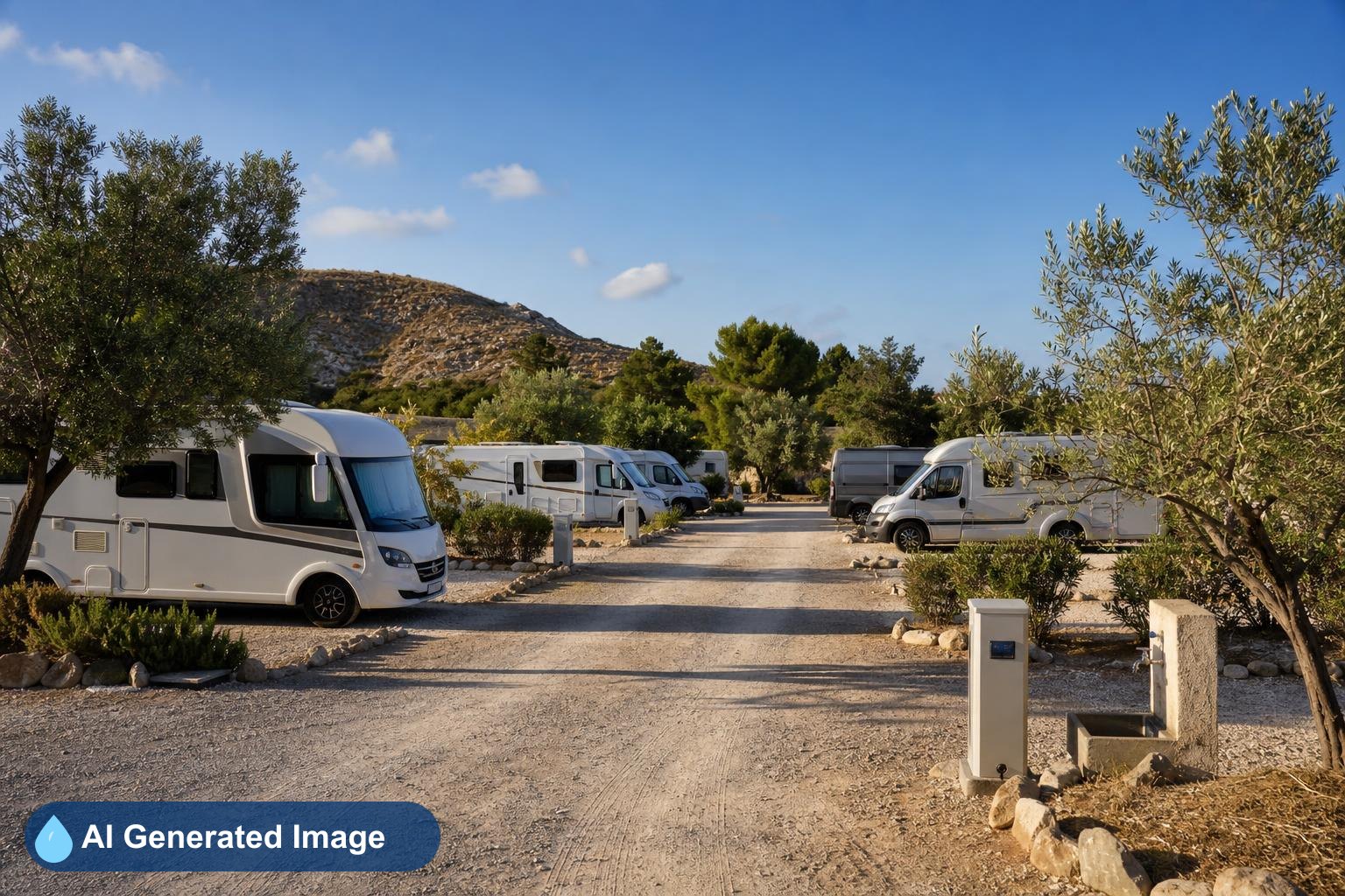 Área de autocaravanas Camping los Llanos, Alicante