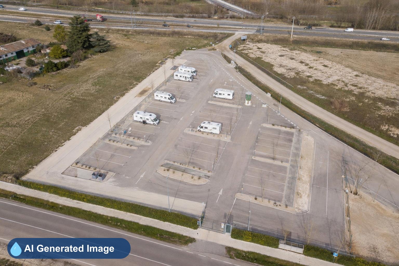 Área de autocaravanas Parking Camper Madrid Oeste en Móstoles, Madrid