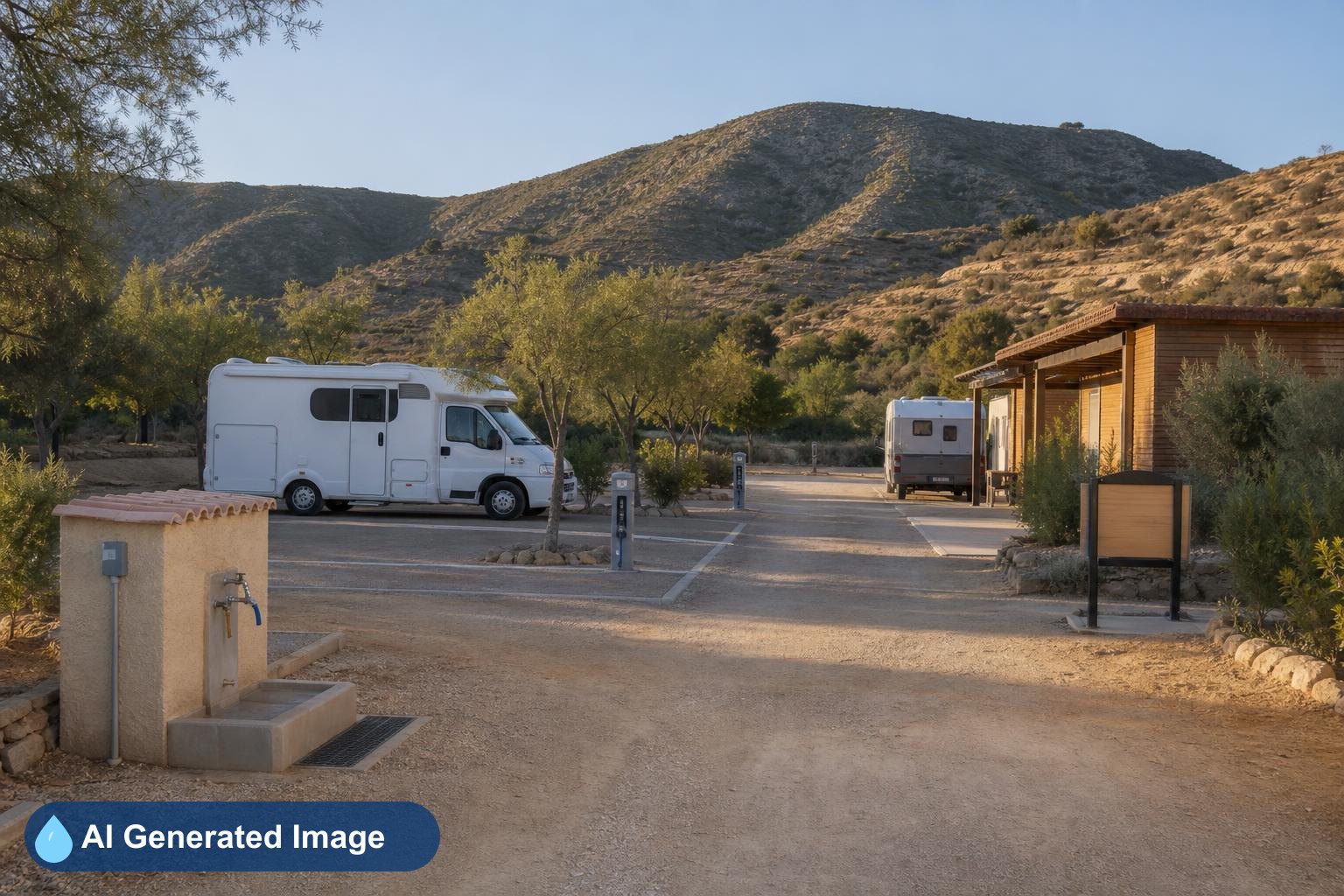 Área de autocaravanas Camping Fonts del Algar, Alicante
