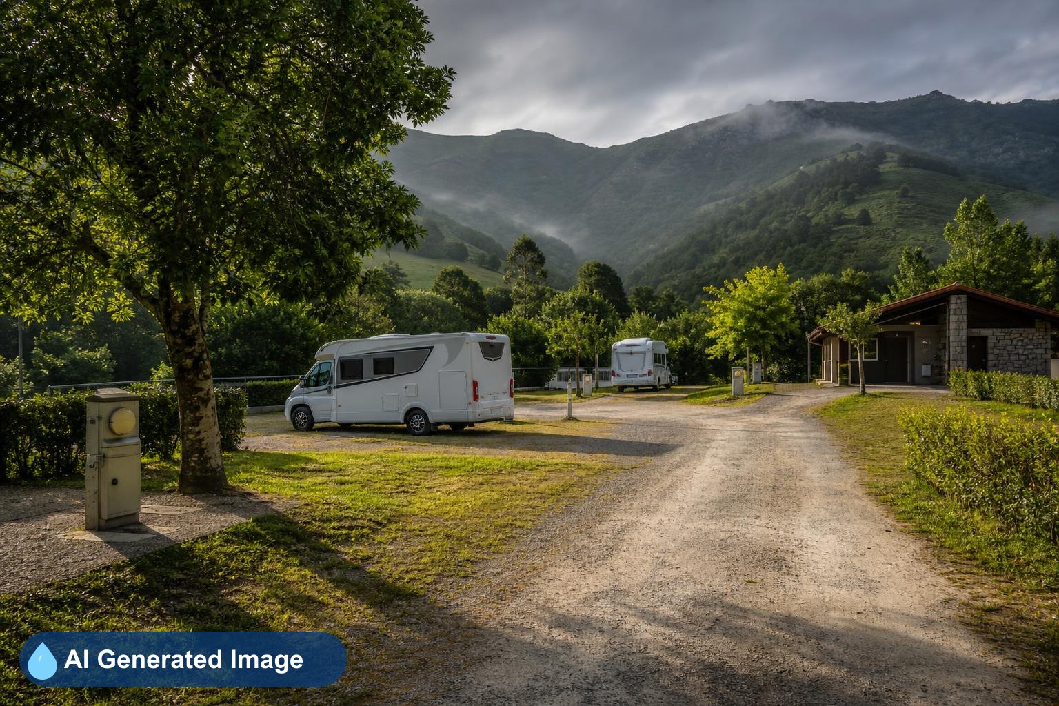 Área de autocaravanas Camping Lunada en San Roque de Riomiera, Cantabria