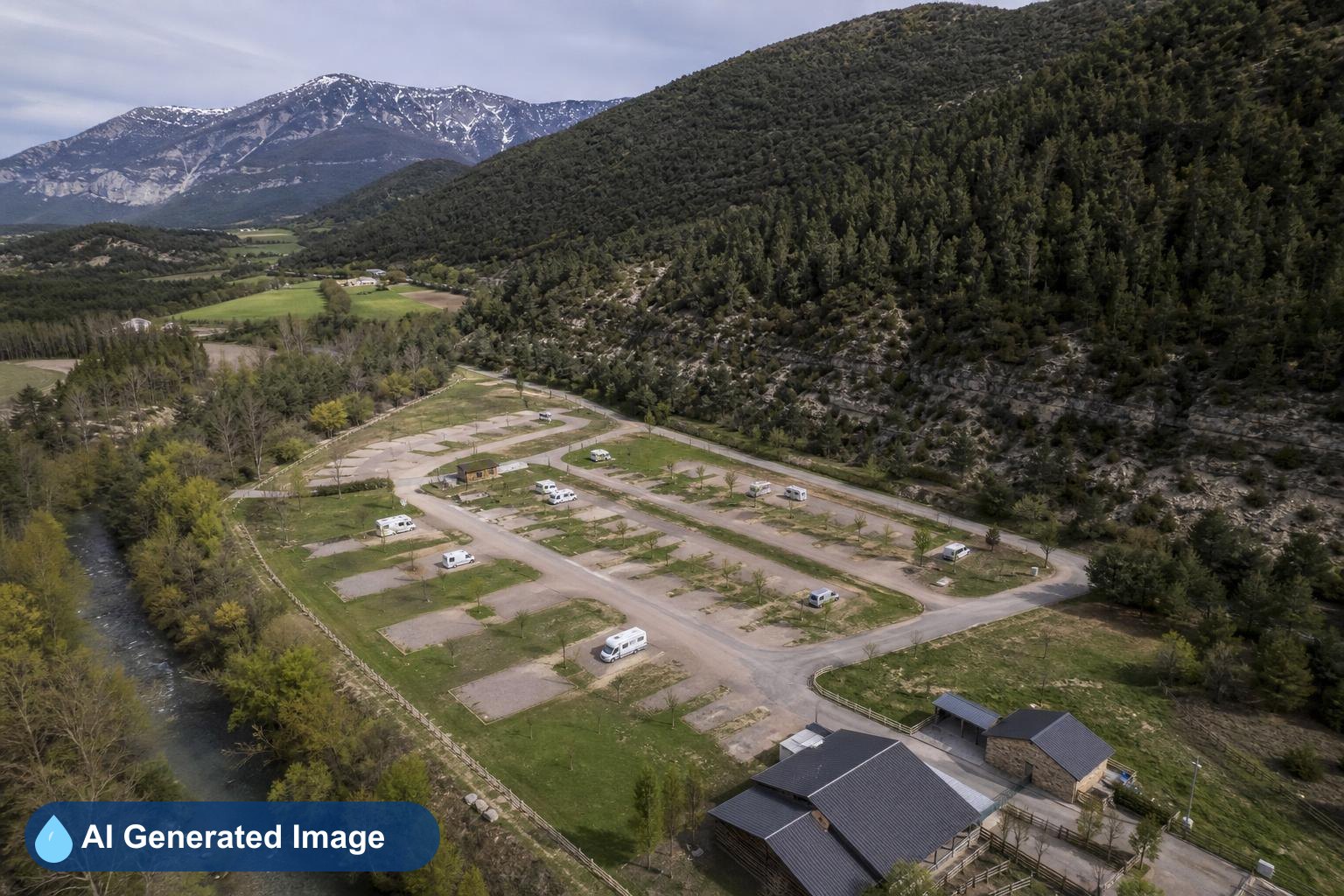 Área de autocaravanas CAMPING LA RIBERA SALADA en Ogern (Bassella), Lleida