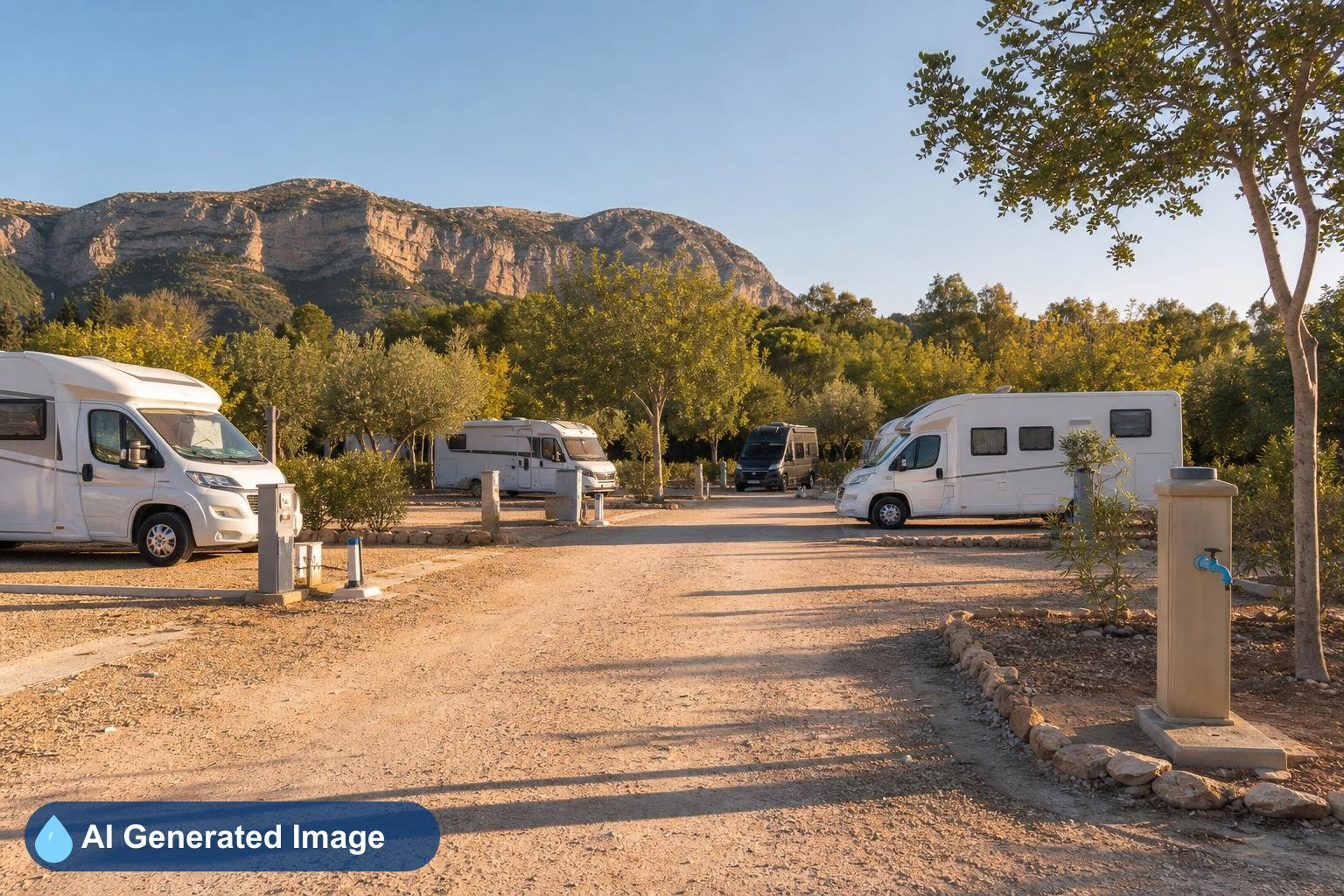 Área de autocaravanas Camping El Naranjal en Jávea, Alicante