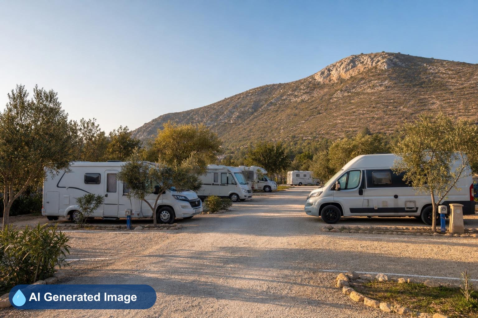 Área de autocaravanas Camping Moraira en Teulada, Alicante