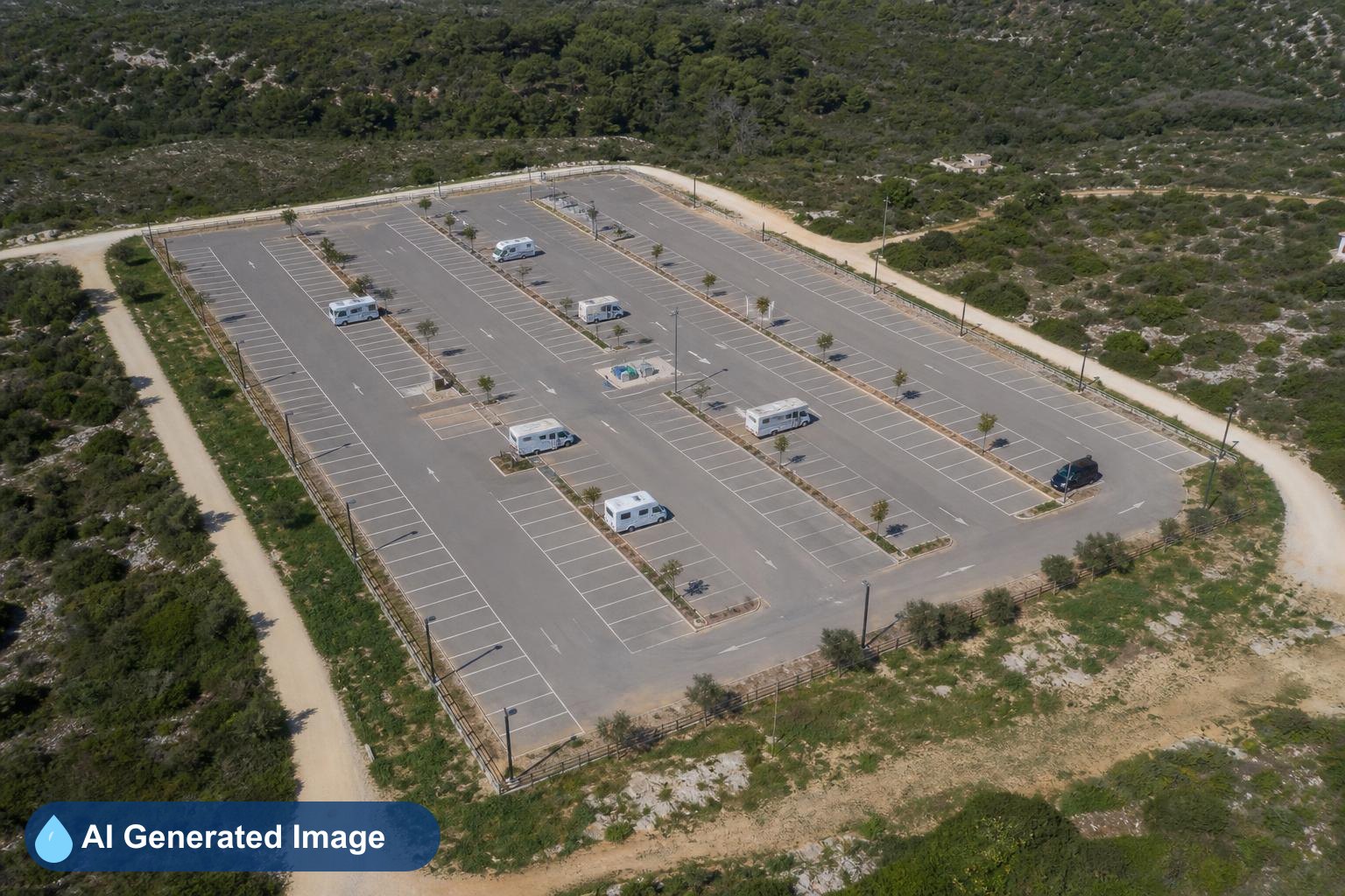 Área de autocaravanas Aparcamiento Autocaravanas sin servicios en Ciutadella, Illes Balears
