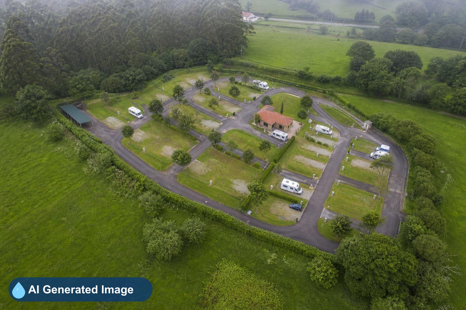 Área de autocaravanas Camping Yolimar en Artedo, Asturias