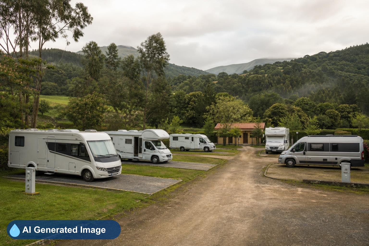Área de autocaravanas Camping La Paz en Vidiago, Asturias