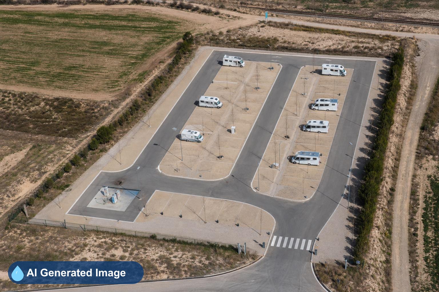 Área de autocaravanas ÁREA DE SERVICIOS PARA AUTOCARAVANAS de Las Pedrosas. en Las Pedrosas, Zaragoza
