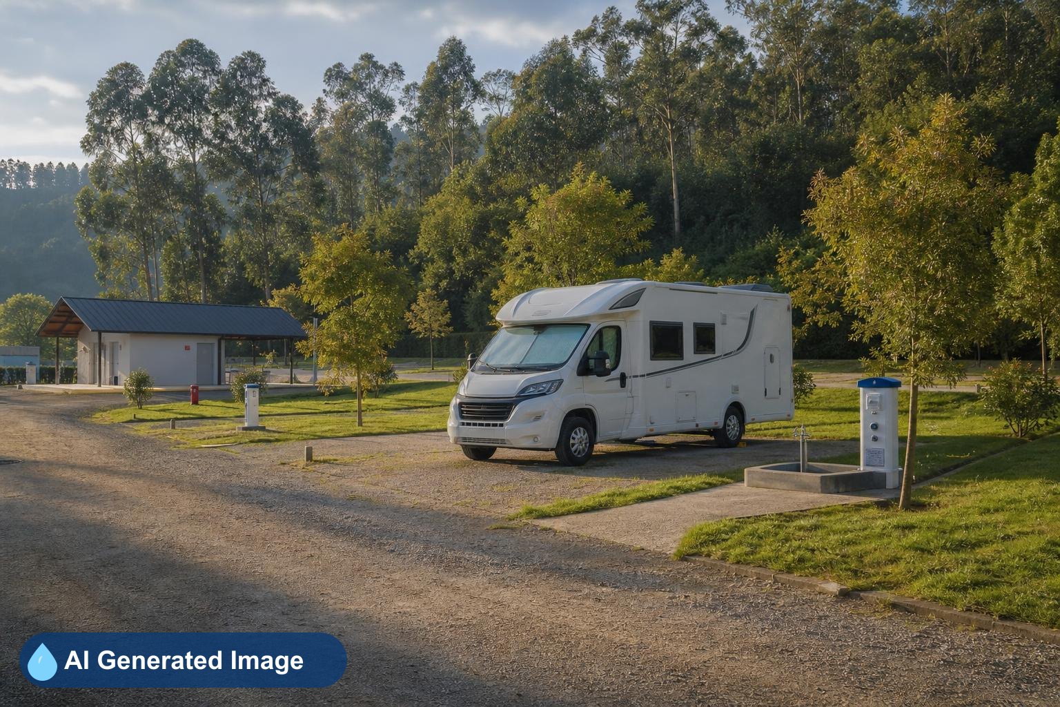 Área de autocaravanas Camping Monterroso en Monterroso, Lugo