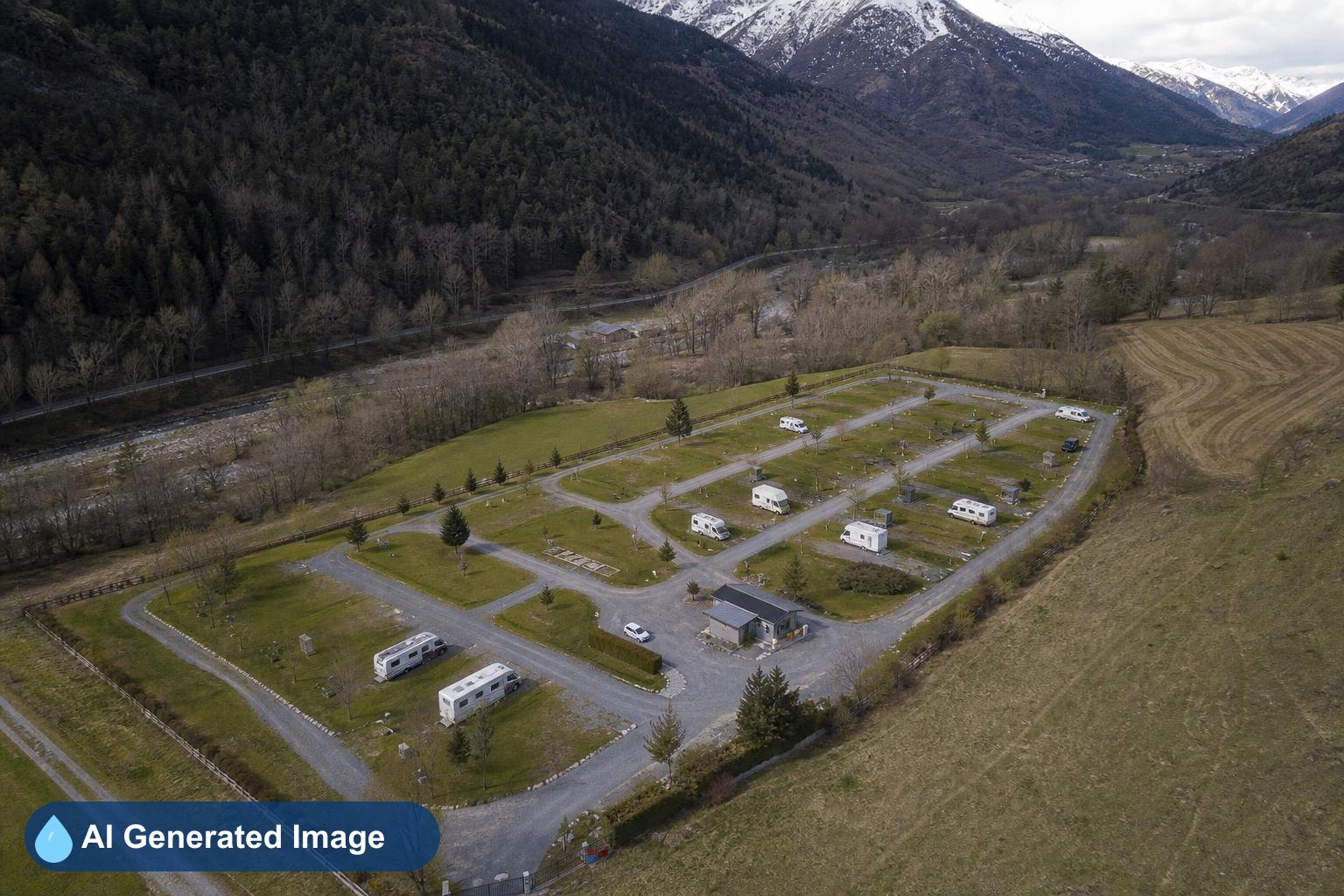 Área de autocaravanas Camping Artigané en El Pont d'Arròs, Lleida