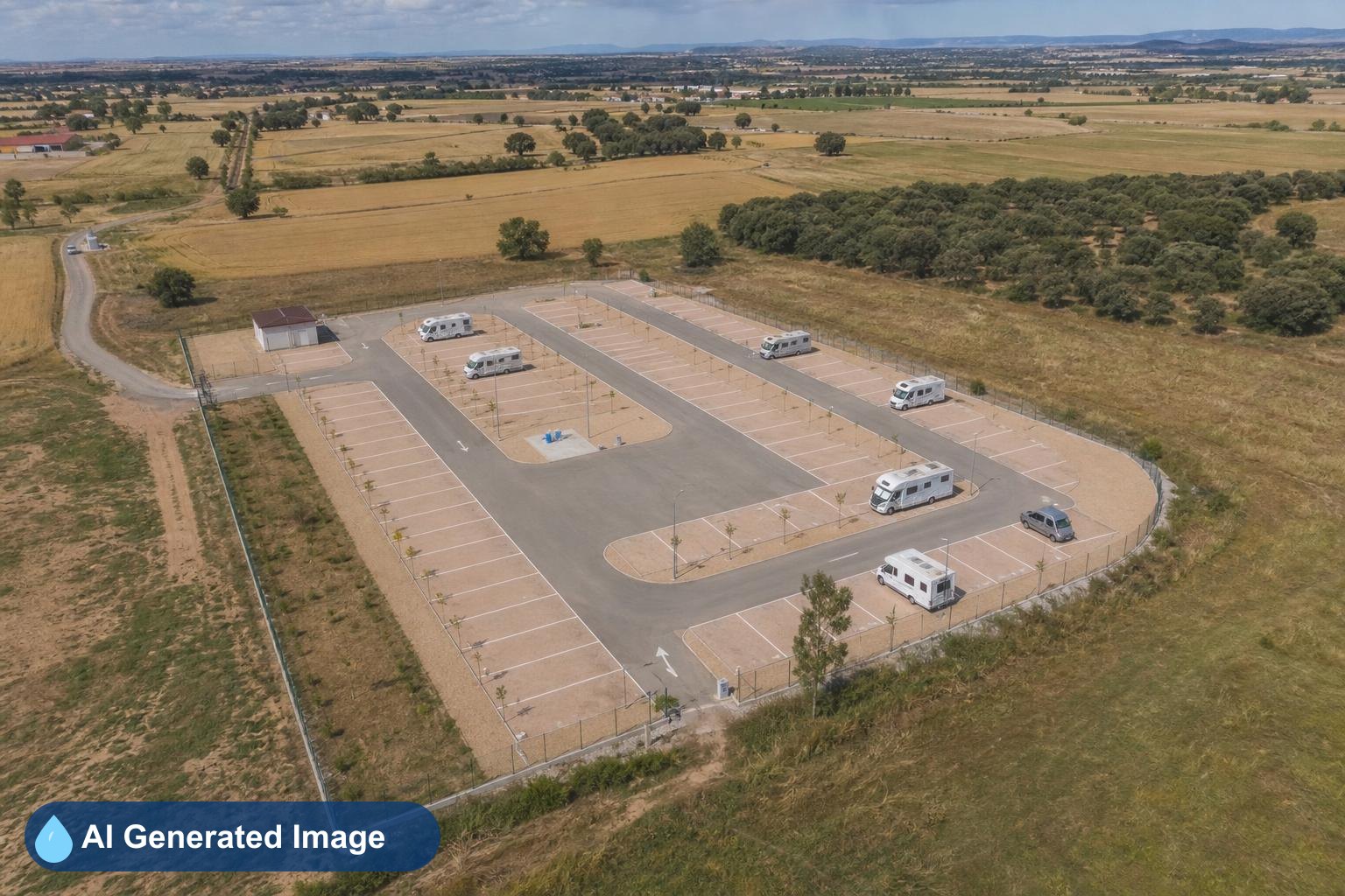Área de autocaravanas Área autocaravanas León Camper Park en Ribaseca, León