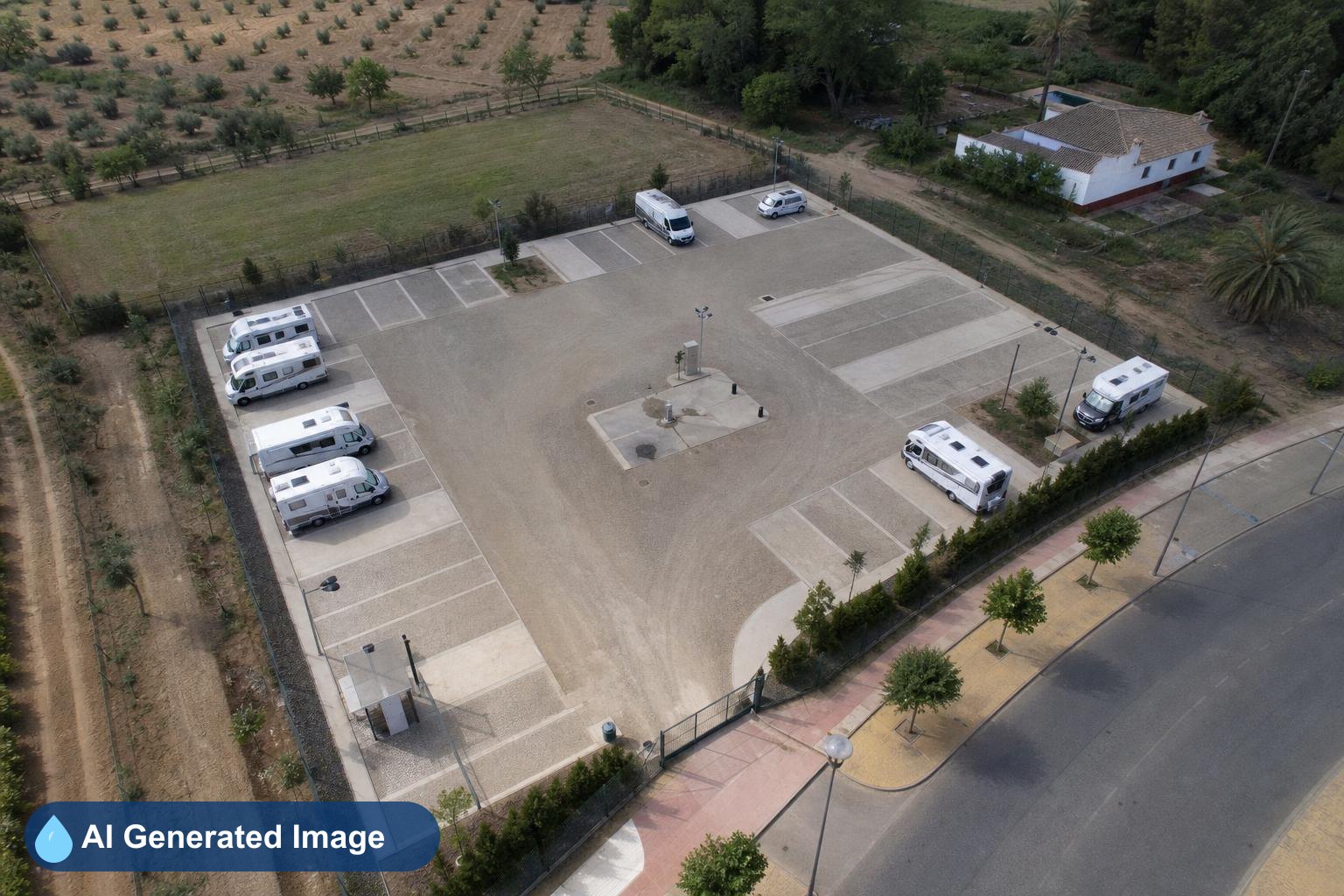 Área de autocaravanas Área de autocaravanas en Isla Mayor, Sevilla