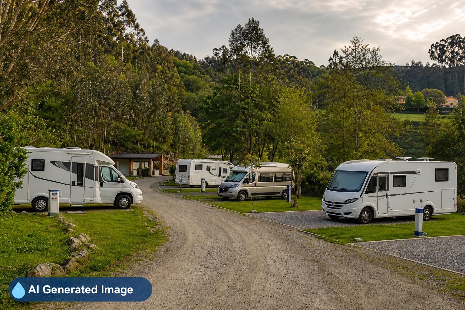 Área de autocaravanas Camping Vegamar en Castropol, Asturias