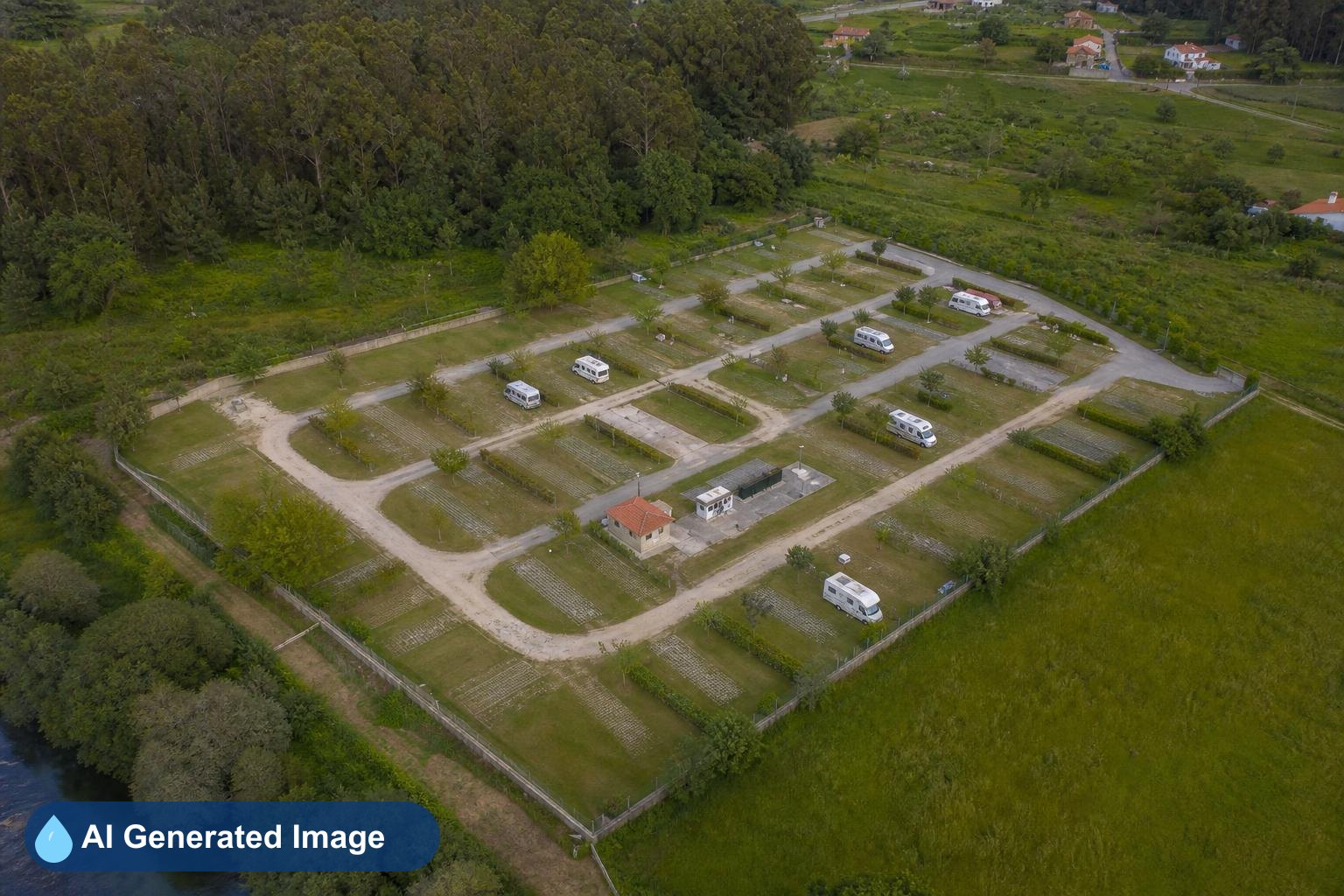 Área de autocaravanas Camping Monte Cabo en Noalla, Pontevedra