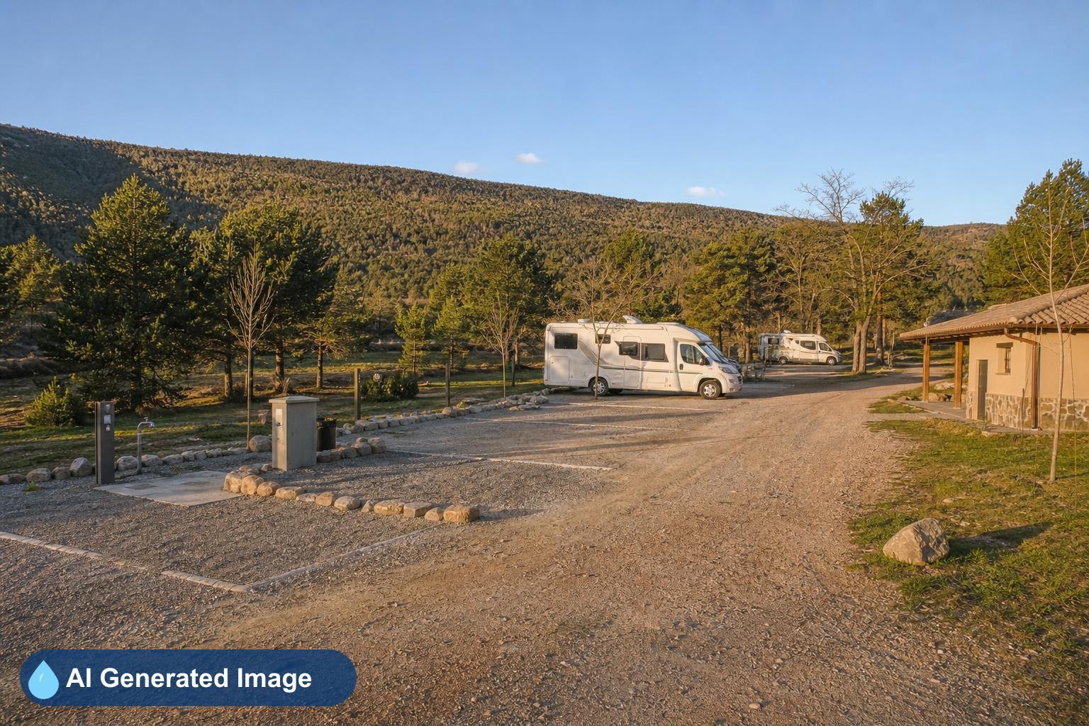 Área de autocaravanas Camping Buda de Gudar en Manzanera, Teruel