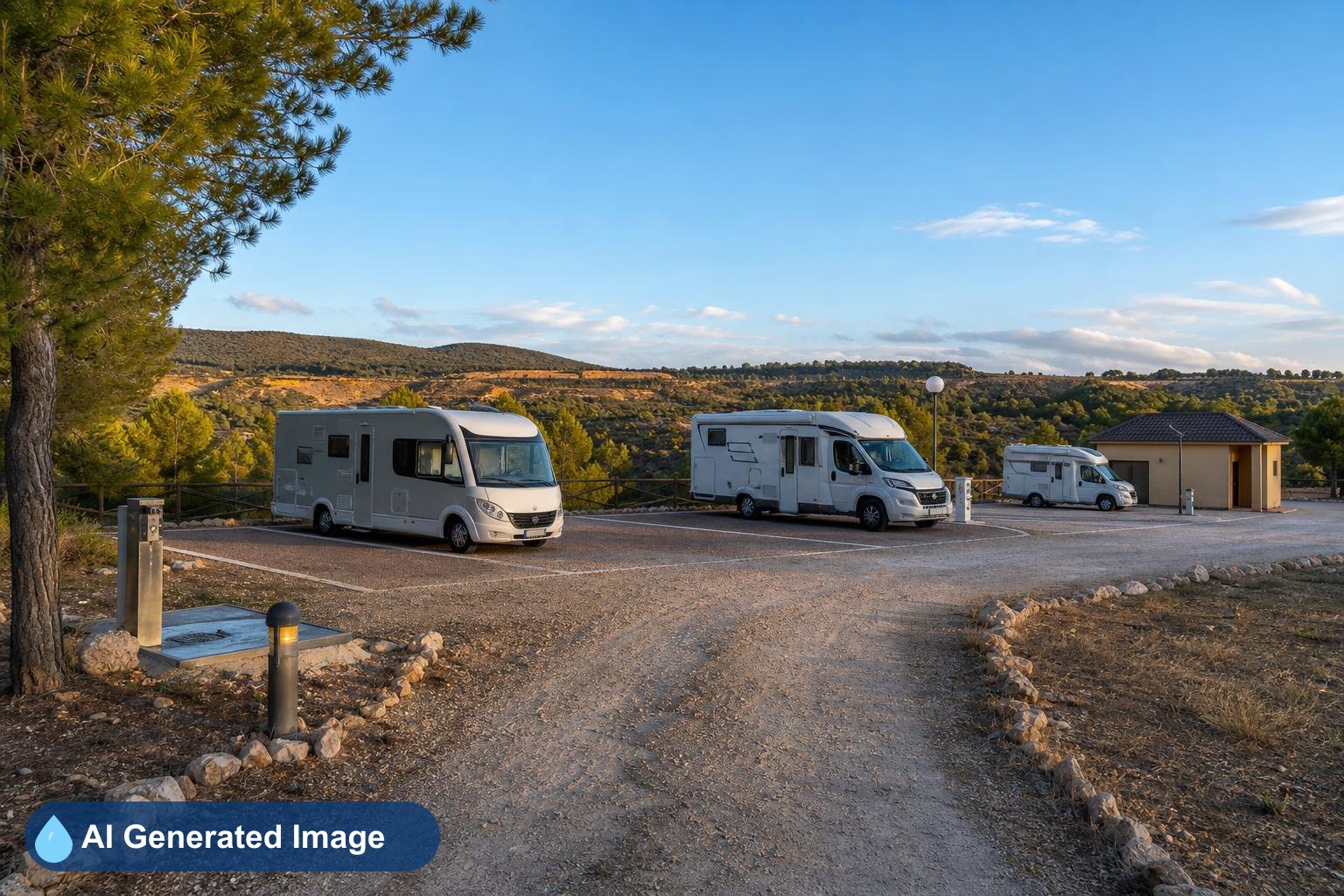 Área de autocaravanas Parking para autocaravanas en Cañete, Cuenca