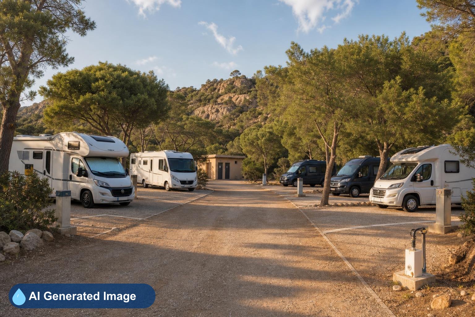Área de autocaravanas Càmping BARCELONA en Mataró, Barcelona