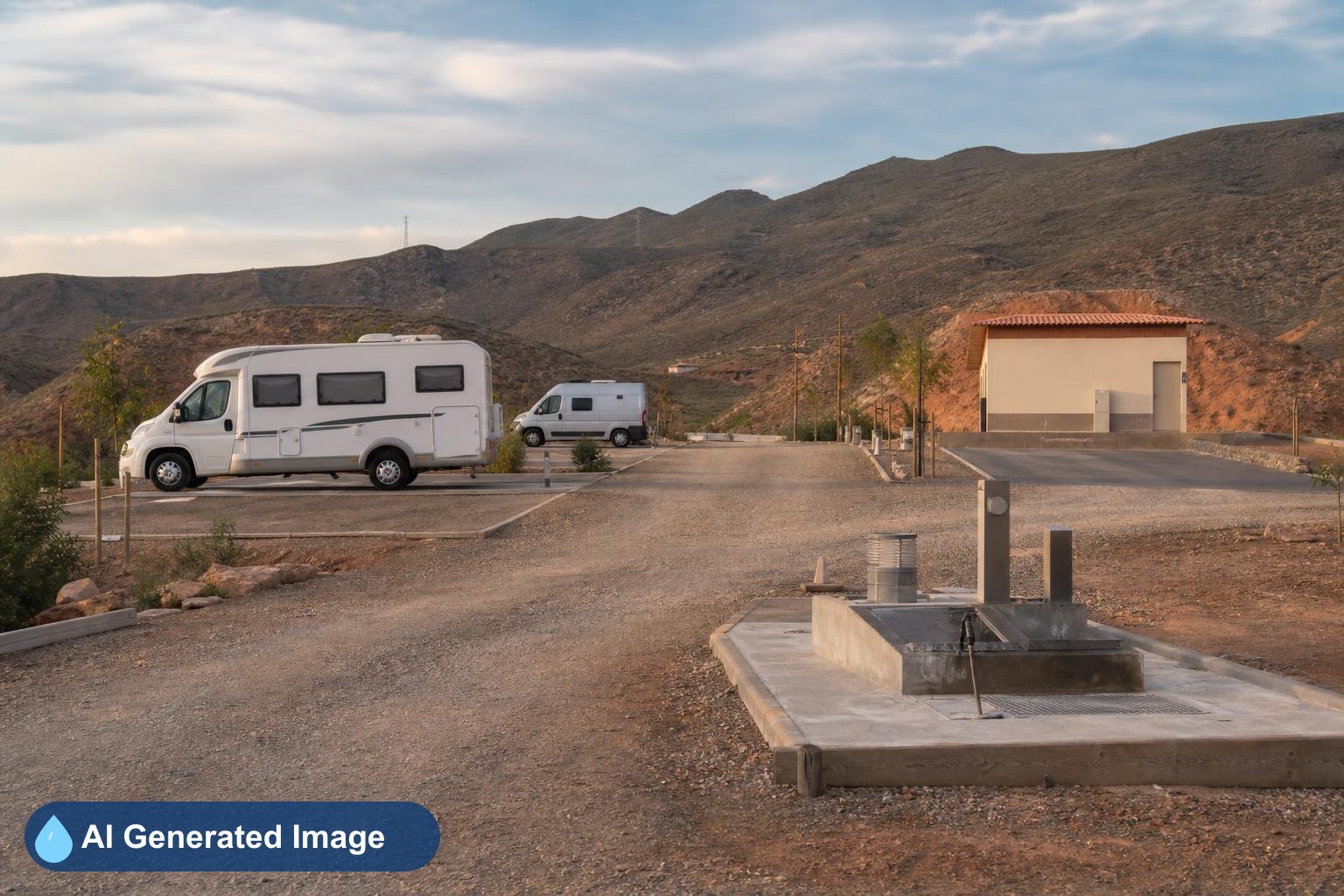 Área de autocaravanas Zona de vaciado y servicios de Caravanas en C. Hilario Marrero, Las Palmas