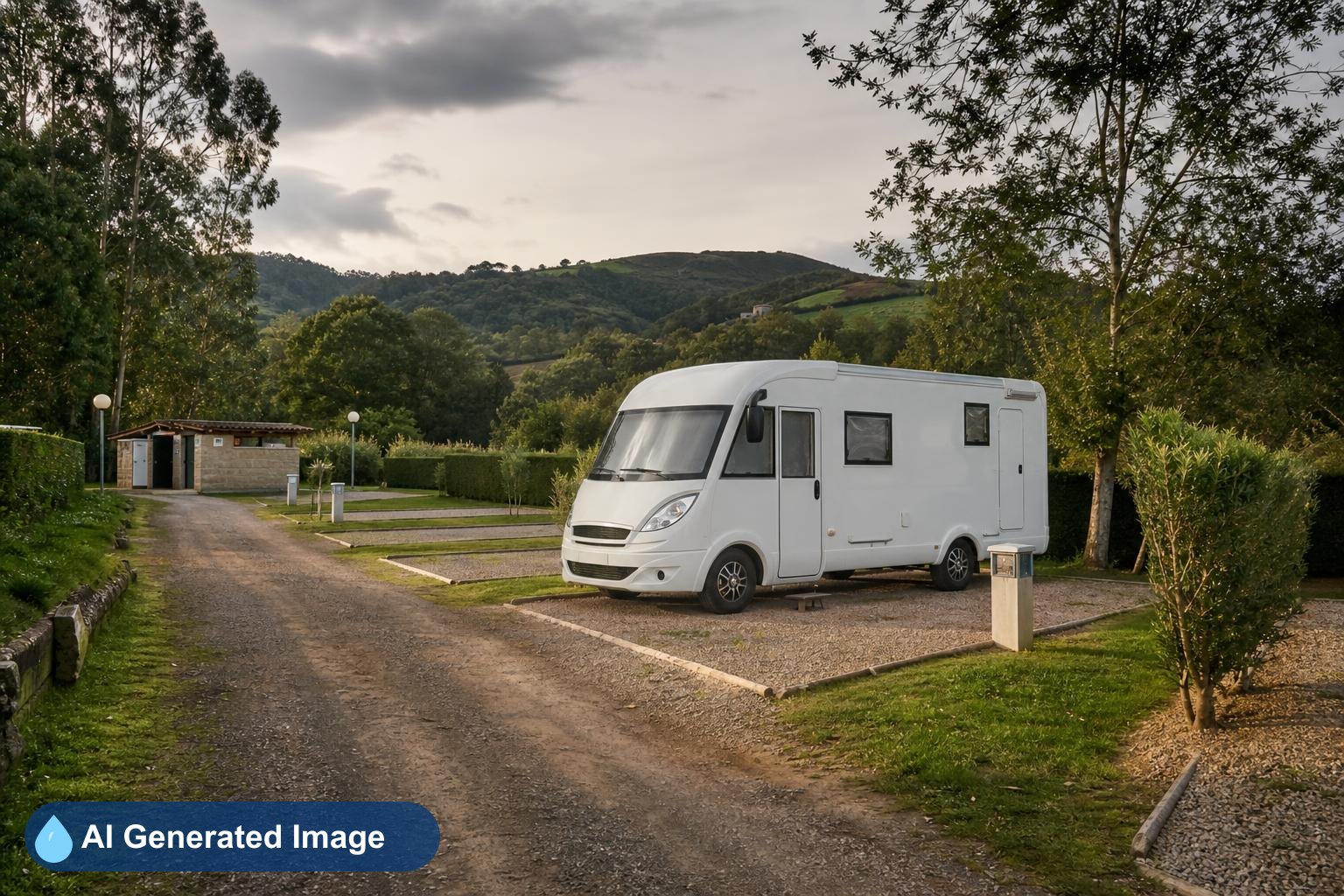Área de autocaravanas Camping La Ensenada en Selorio, Asturias
