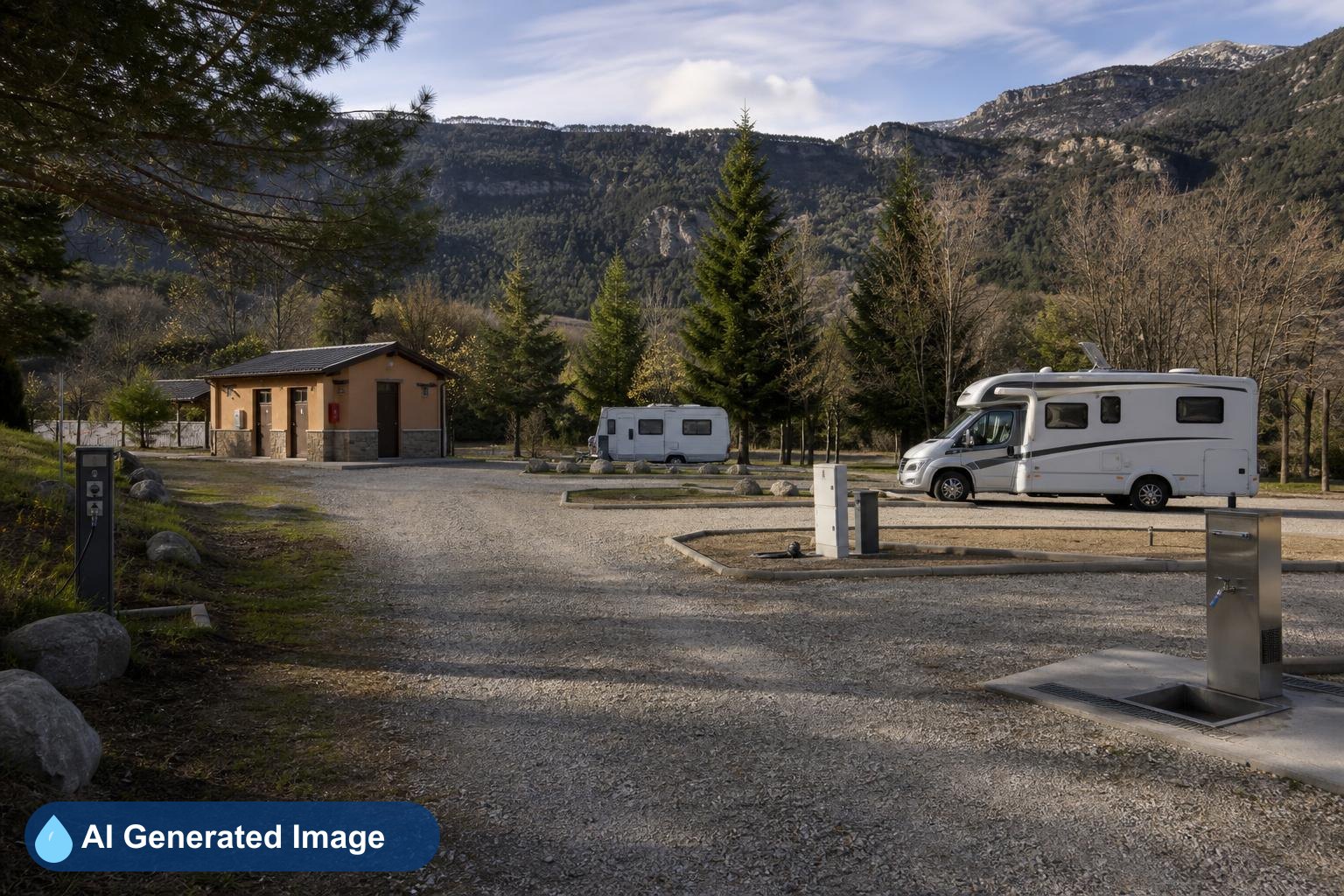 Área de autocaravanas Camping Frontera Park en La Farga de Moles, Lleida
