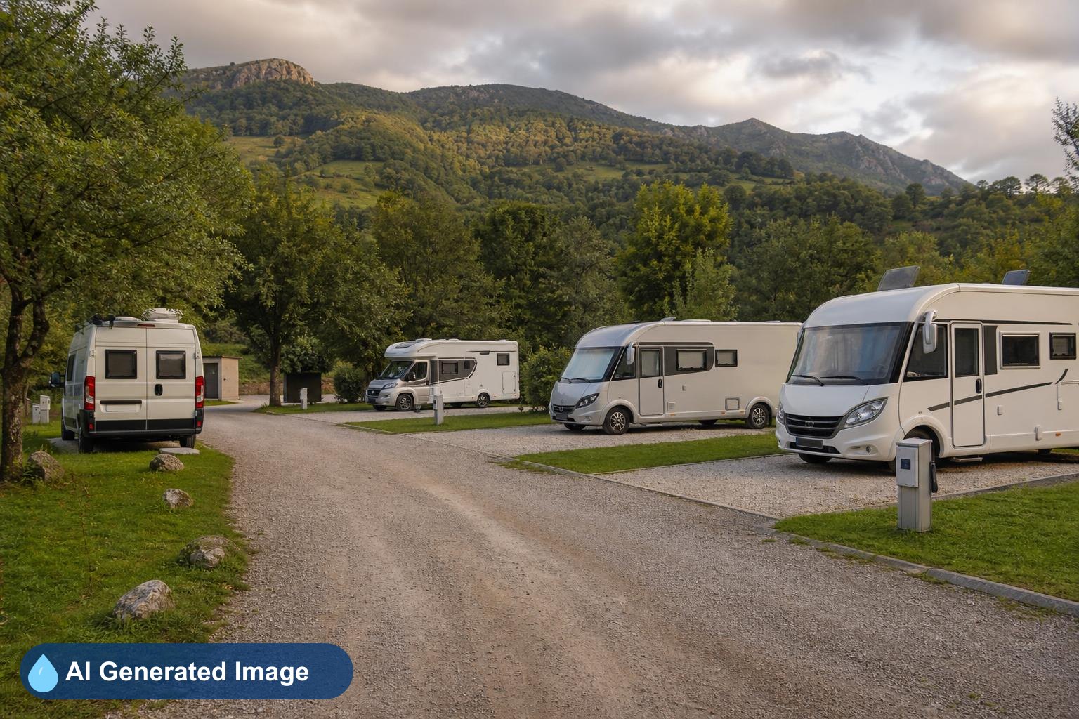 Área de autocaravanas Camping Picos de Europa en Avín, Asturias
