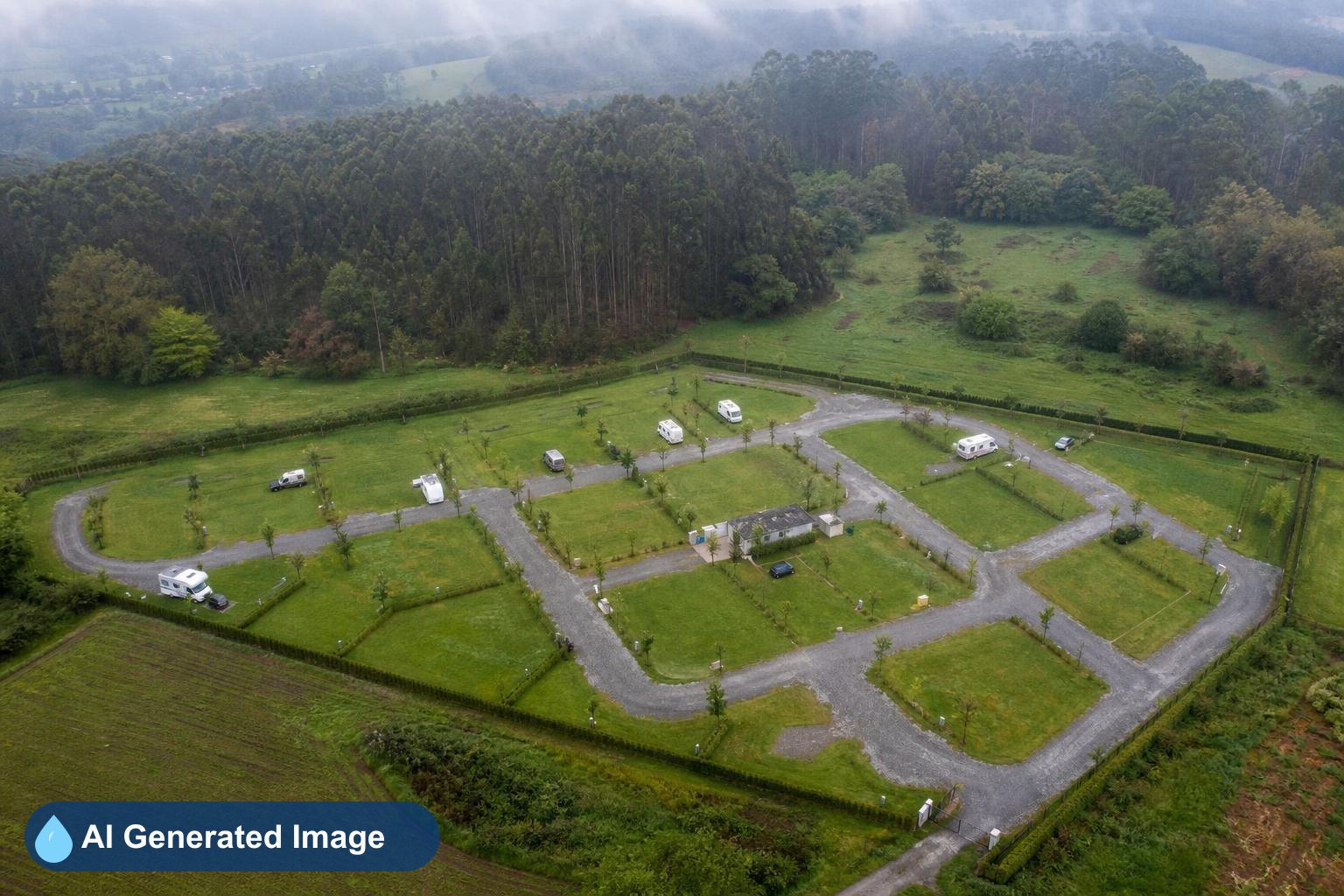 Área de autocaravanas Camping la Viña, Asturias