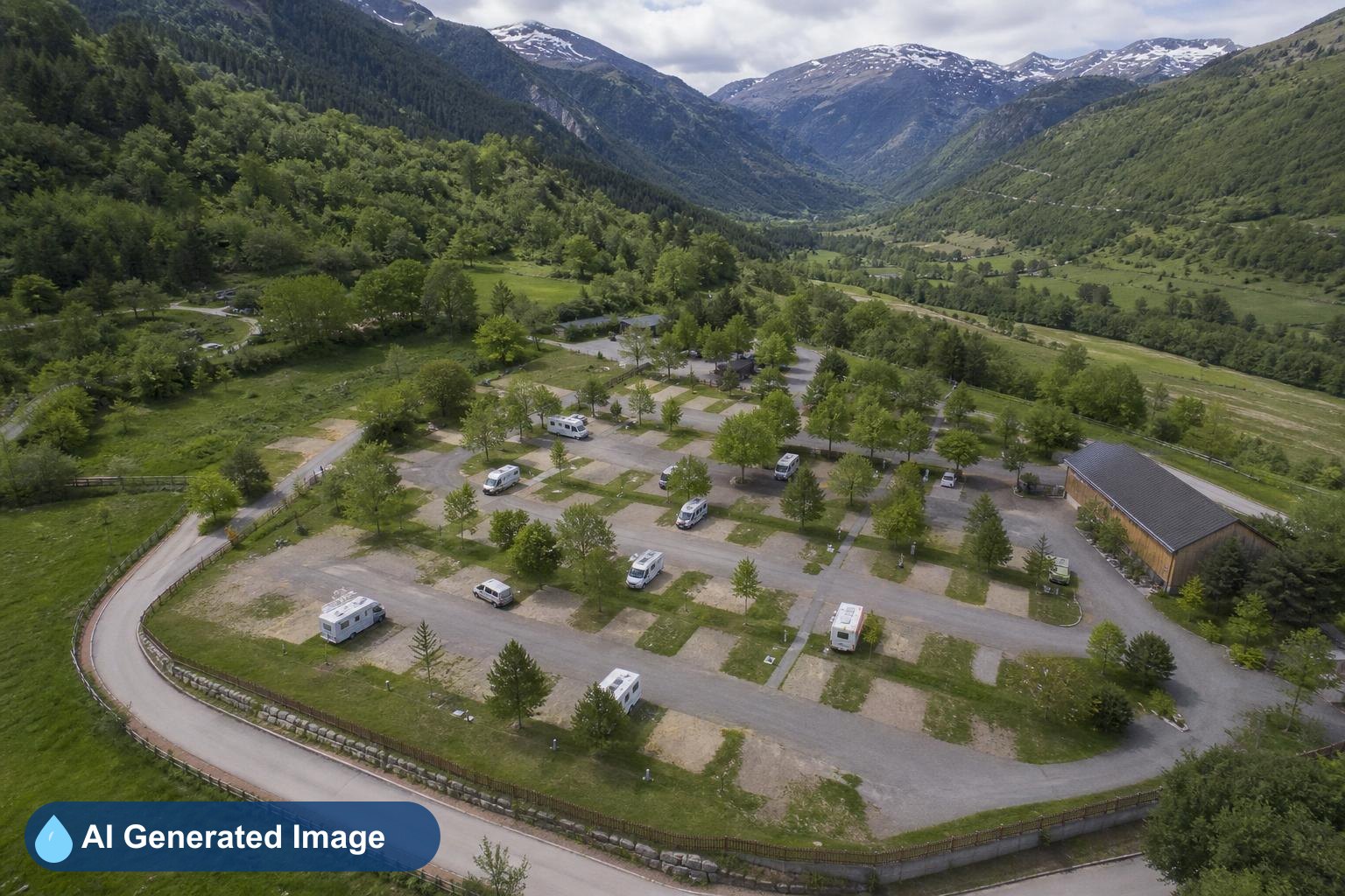 Área de autocaravanas Camping Pont D'Ardaix en El Pont de Bar, Lleida