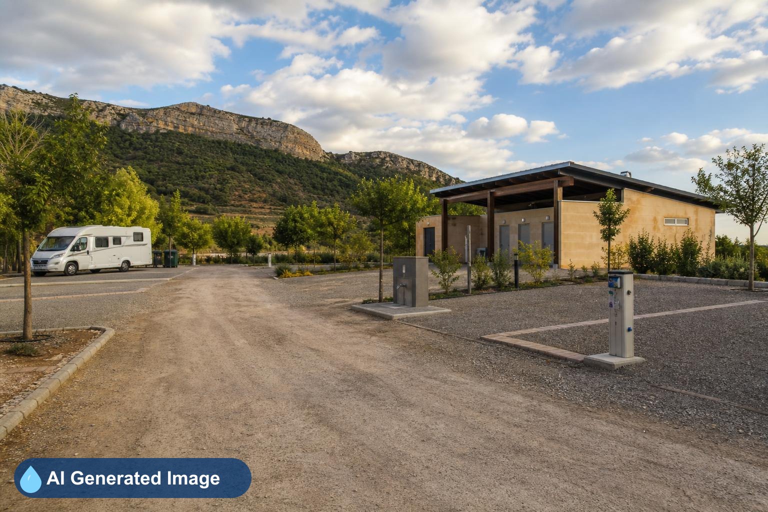 Área de autocaravanas Camping Saviñan Park en Sabiñán, Zaragoza