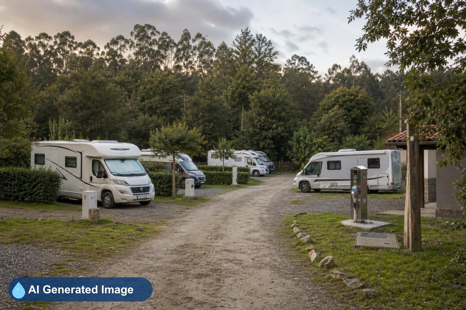 Área de autocaravanas Camping As Nevedas en Carballo, A Coruña