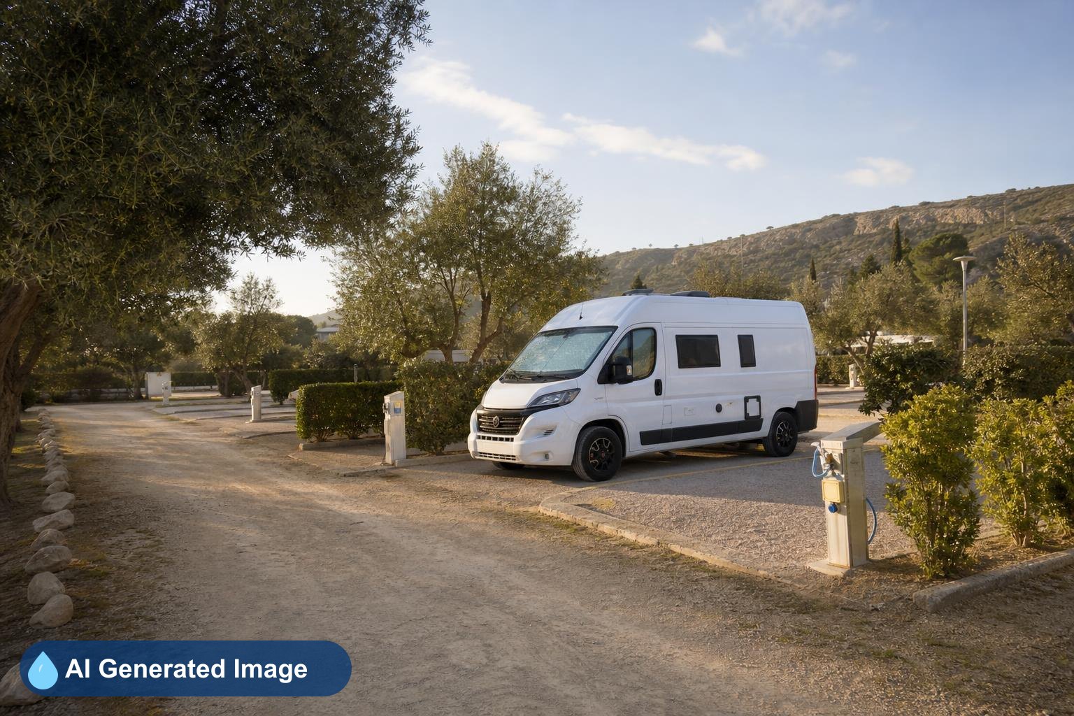 Área de autocaravanas Camping Los Pinos en Denia, Alicante