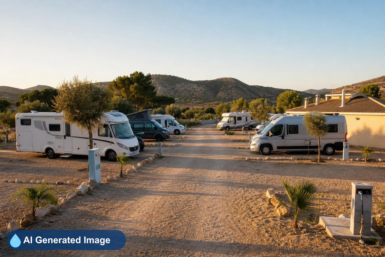Área de autocaravanas Camping La Pedrera en Bigastro, Alicante