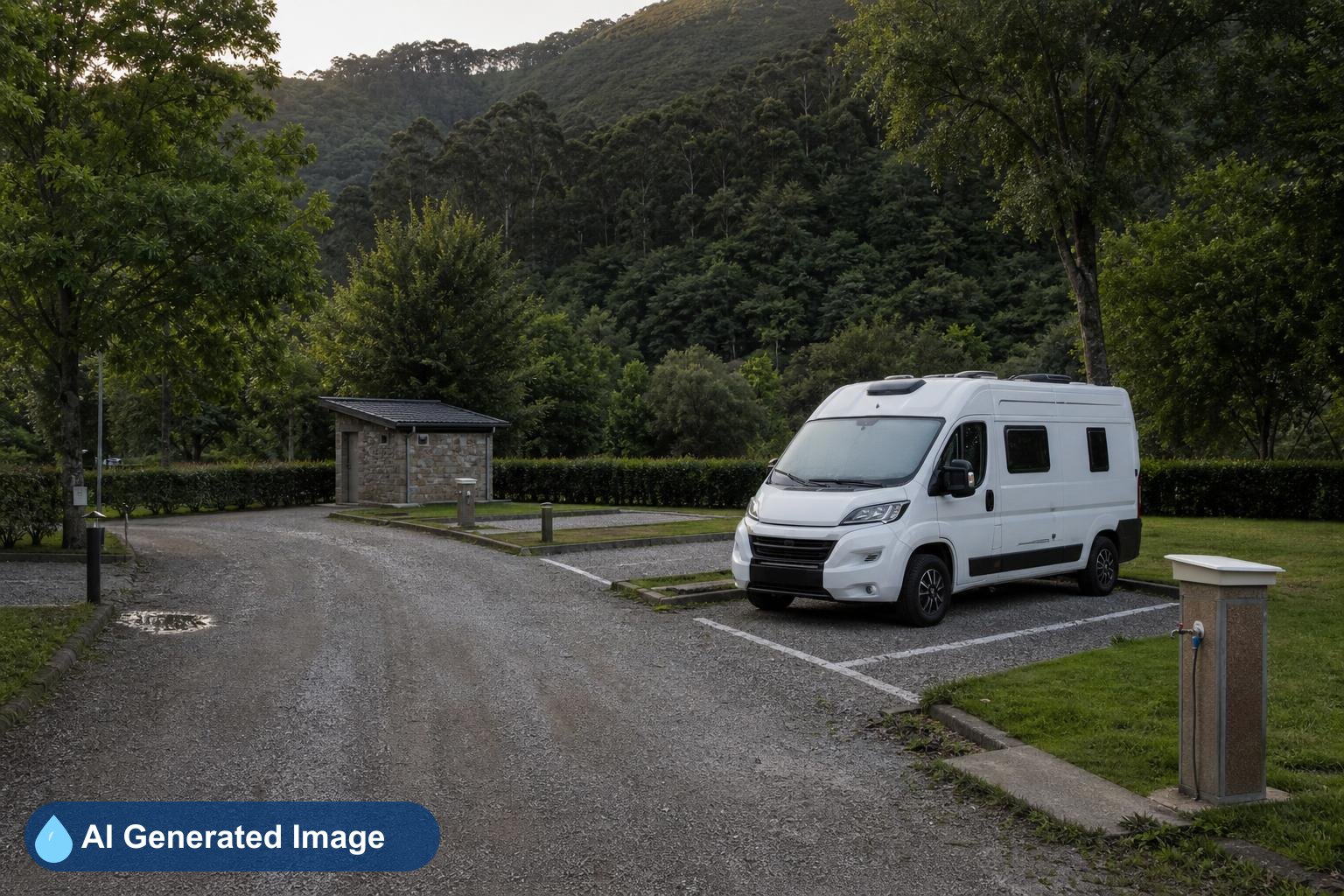 Área de autocaravanas Camping Saturraran en Mutriku, Gipuzkoa