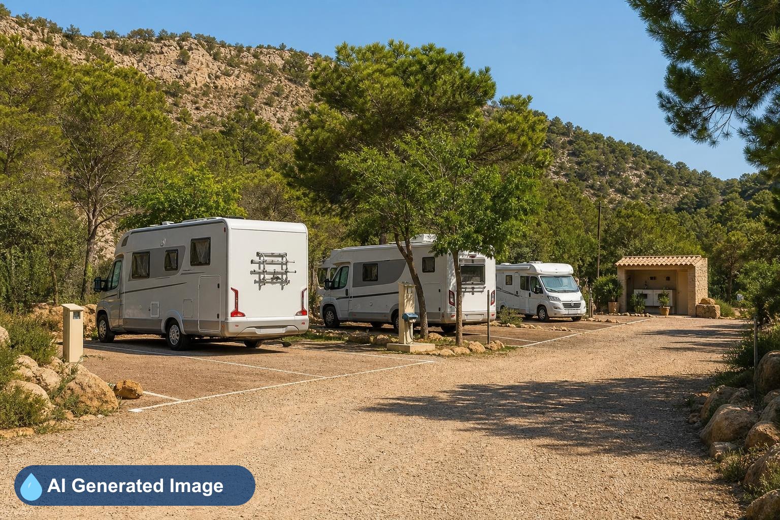 Área de autocaravanas Camping El Garbí (PRIVADO solo socios), Valencia