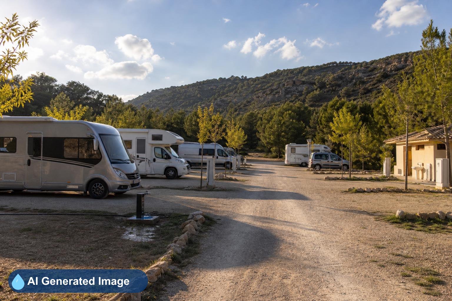 Área de autocaravanas Camping Pantapino en Olmedilla de Alarcón, Cuenca