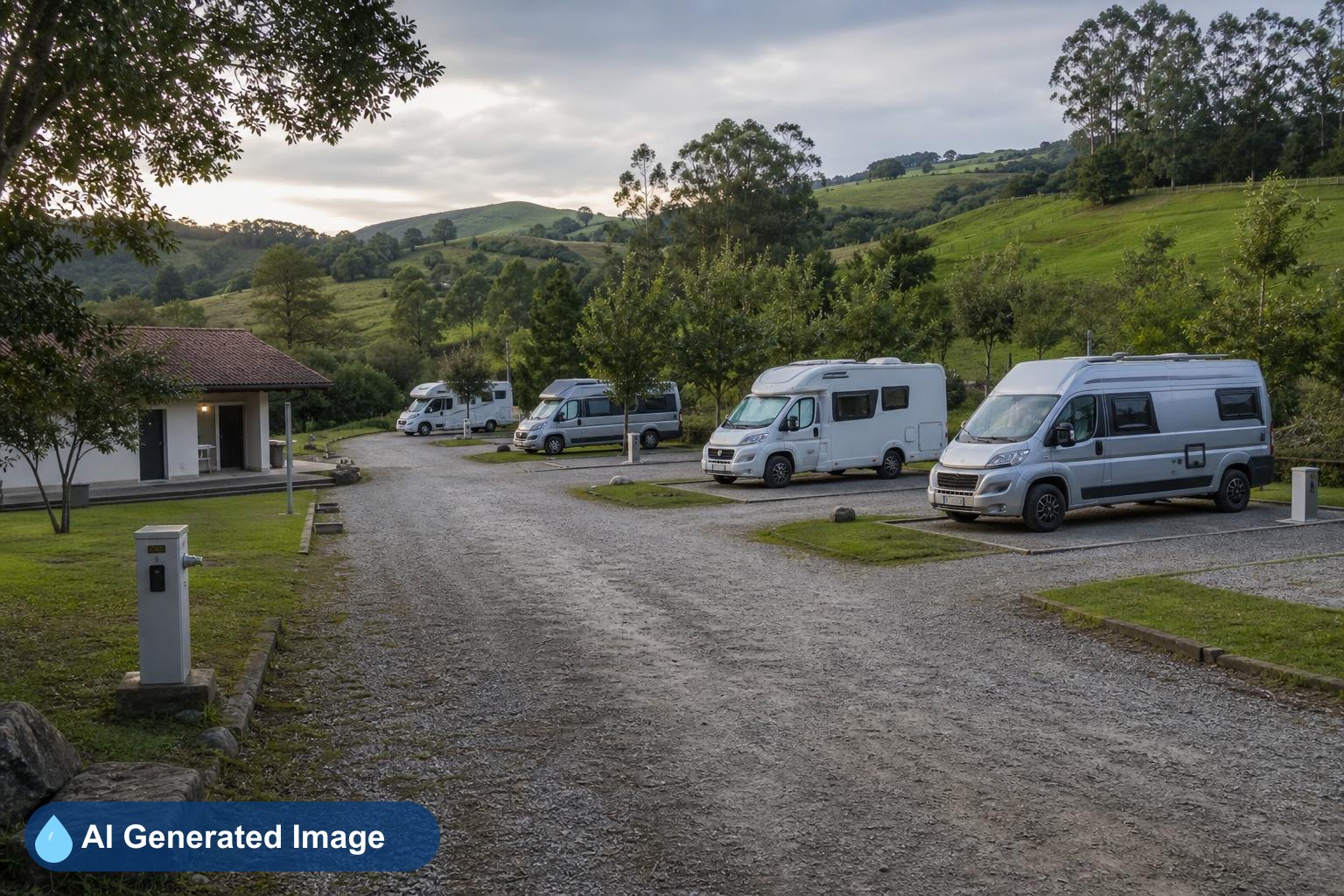 Área de autocaravanas Camping Los Molinos de Bareyo, Cantabria