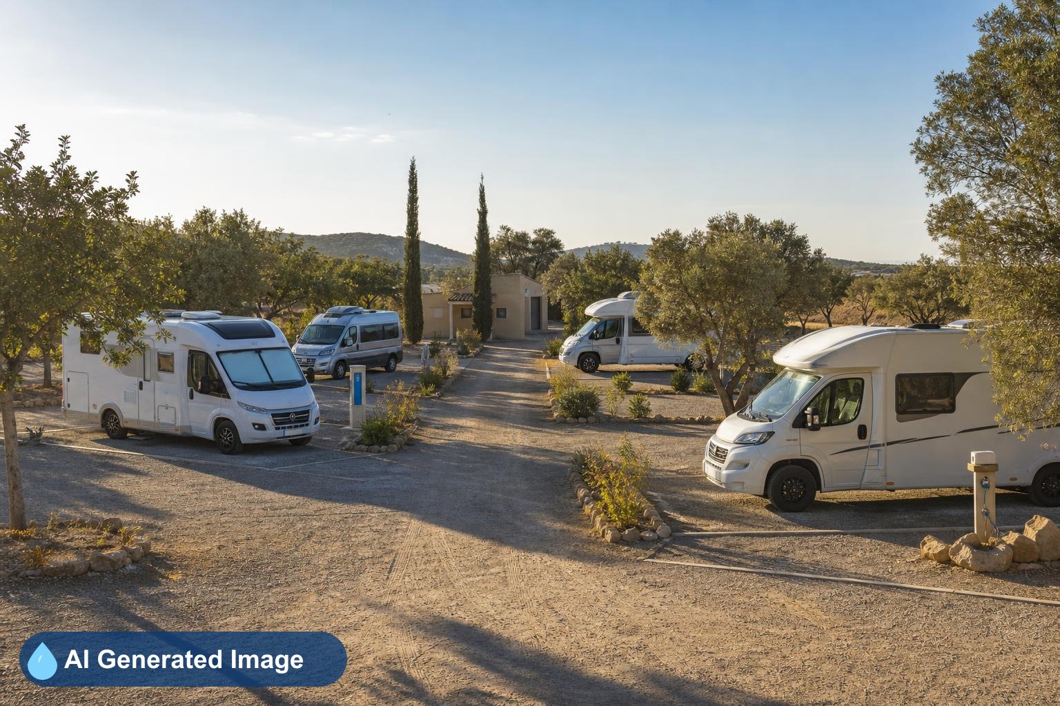 Área de autocaravanas Camping la Encina en San Javier, Murcia
